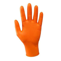 GUANTI NITRILE DIAMANTATO ARANCIO 7,5gr TG. L Foto prodotto
